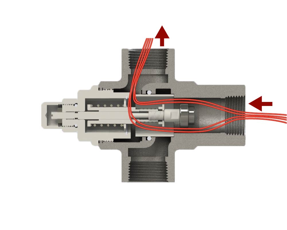 Animation of Diverting Valve of Hot Temperature